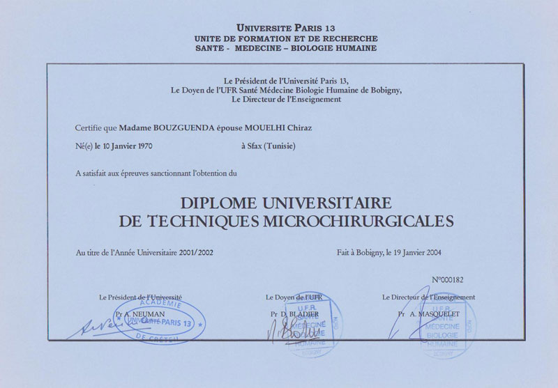 diplome universitaire paris 5 medecine